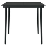 NNEVL 5 Piece Garden Dining Set Black