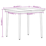NNEVL 5 Piece Garden Dining Set Black