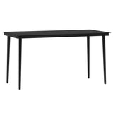 NNEVL 5 Piece Garden Dining Set Black