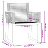 NNEVL 5 Piece Garden Dining Set Black