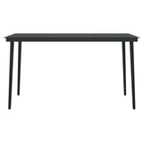 NNEVL 7 Piece Garden Dining Set Black