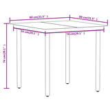 NNEVL 3 Piece Garden Dining Set Black