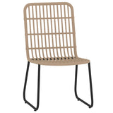 NNEVL 3 Piece Garden Dining Set Oak