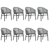 NNEVL 9 Piece Garden Dining Set Anthracite