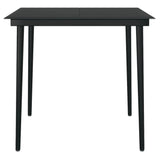 NNEVL 5 Piece Garden Dining Set Black