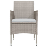 NNEVL 3 Piece Garden Dining Set with Cushions Beige and Black