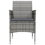 NNEVL 7 Piece Garden Dining Set with Cushions Grey and Black