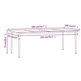NNEVL 7 Piece Garden Dining Set with Cushions Beige and Black