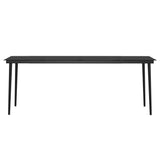 NNEVL 9 Piece Garden Dining Set with Cushions Beige and Black