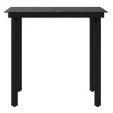 NNEVL 3 Piece Outdoor Dining Set with Cushions Grey and Black
