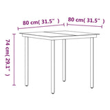 NNEVL 3 Piece Outdoor Dining Set with Cushions Grey and Black