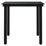 NNEVL 3 Piece Outdoor Dining Set Black