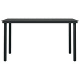 NNEVL 7 Piece Outdoor Dining Set Black