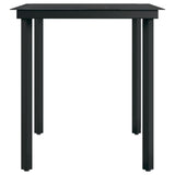 NNEVL 7 Piece Outdoor Dining Set Black
