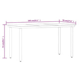 NNEVL 7 Piece Outdoor Dining Set Black