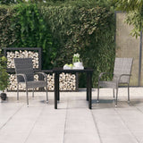 NNEVL 3 Piece Garden Dining Set Grey and Black