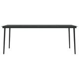 NNEVL 9 Piece Garden Dining Set Brown and Black