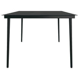 NNEVL 9 Piece Garden Dining Set Brown and Black