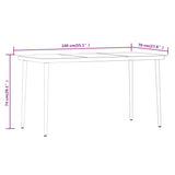 NNEVL 7 Piece Garden Dining Set Grey and Black