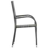 NNEVL 9 Piece Garden Dining Set Grey and Black