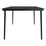 NNEVL 9 Piece Garden Dining Set Grey and Black