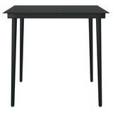NNEVL 3 Piece Garden Dining Set with Cushions Black