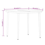 NNEVL 3 Piece Garden Dining Set with Cushions Black