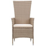 NNEVL 5 Piece Garden Dining Set with Cushions Beige