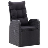 NNEVL 3 Piece Garden Dining Set with Cushions Black