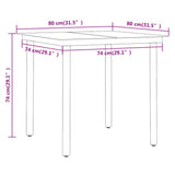 NNEVL 3 Piece Garden Dining Set with Cushions Black