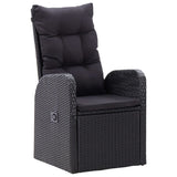 NNEVL 5 Piece Garden Dining Set with Cushions Black