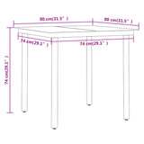 NNEVL 5 Piece Garden Dining Set with Cushions Black