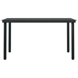 NNEVL 5 Piece Garden Dining Set with Cushions Black