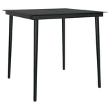 NNEVL 3 Piece Garden Dining Set with Cushions Grey
