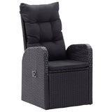 NNEVL 7 Piece Garden Dining Set with Cushions Black