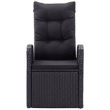 NNEVL 7 Piece Garden Dining Set with Cushions Black