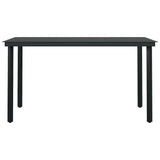 NNEVL 7 Piece Garden Dining Set with Cushions Black