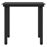 NNEVL 3 Piece Garden Dining Set with Cushions Black