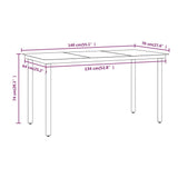 NNEVL 7 Piece Garden Dining Set with Cushions Black