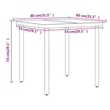 NNEVL 5 Piece Garden Dining Set with Cushions Brown