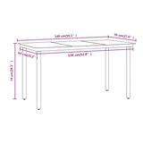 NNEVL 5 Piece Garden Dining Set with Cushions Brown