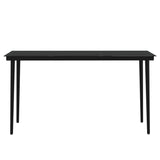 NNEVL 7 Piece Garden Dining Set with Cushions Black
