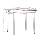 NNEVL 5 Piece Garden Dining Set with Cushions Brown