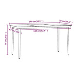 NNEVL 7 Piece Garden Dining Set with Cushions Brown