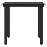 NNEVL 5 Piece Garden Dining Set with Cushions Black