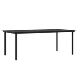 NNEVL 9 Piece Garden Dining Set with Cushions Black