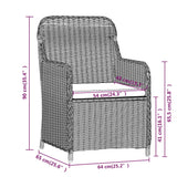 NNEVL 7 Piece Garden Dining Set with Cushions Brown