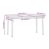 NNEVL 7 Piece Garden Dining Set with Cushions Brown