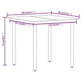NNEVL 3 Piece Garden Dining Set Brown