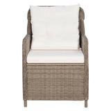 NNEVL 7 Piece Garden Dining Set Brown